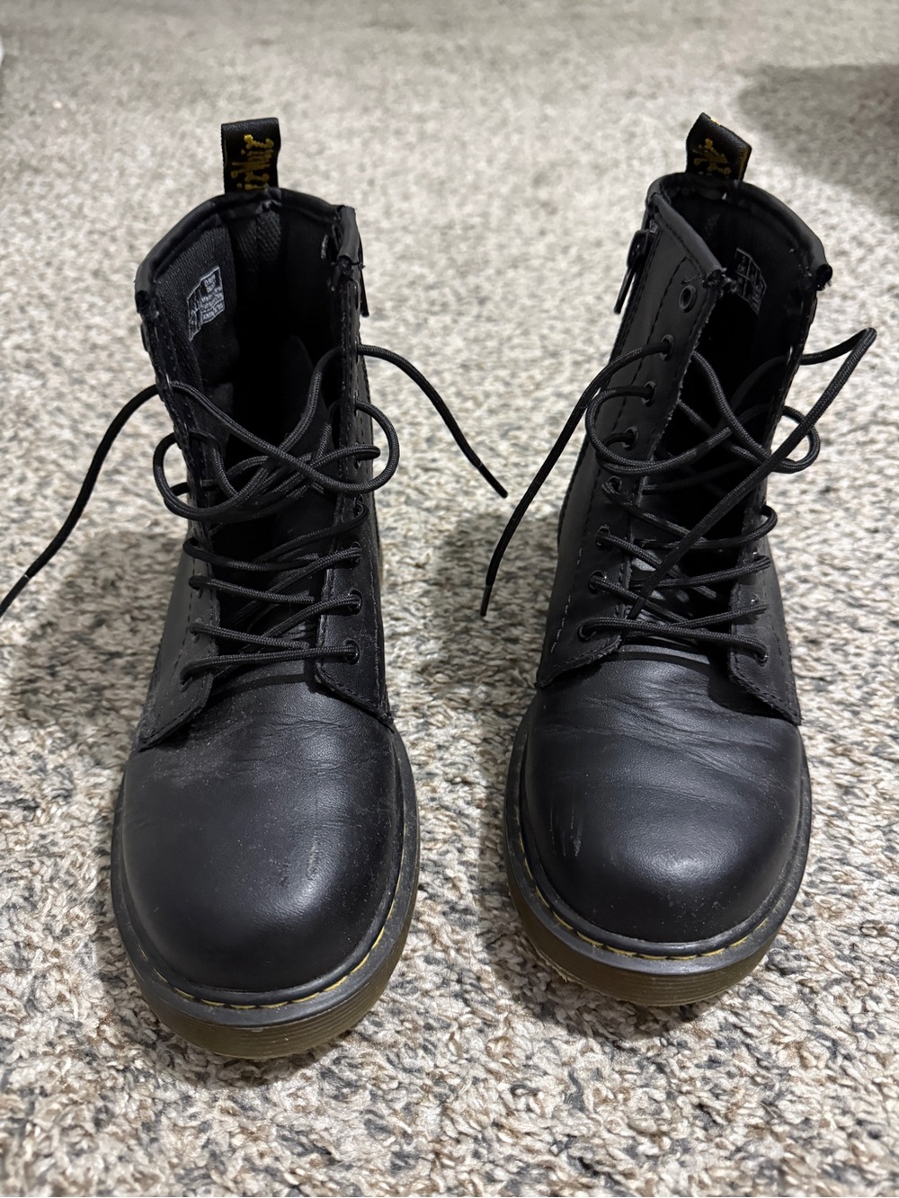 Dr. Martens Black Leather Lace-Up Combat Boots